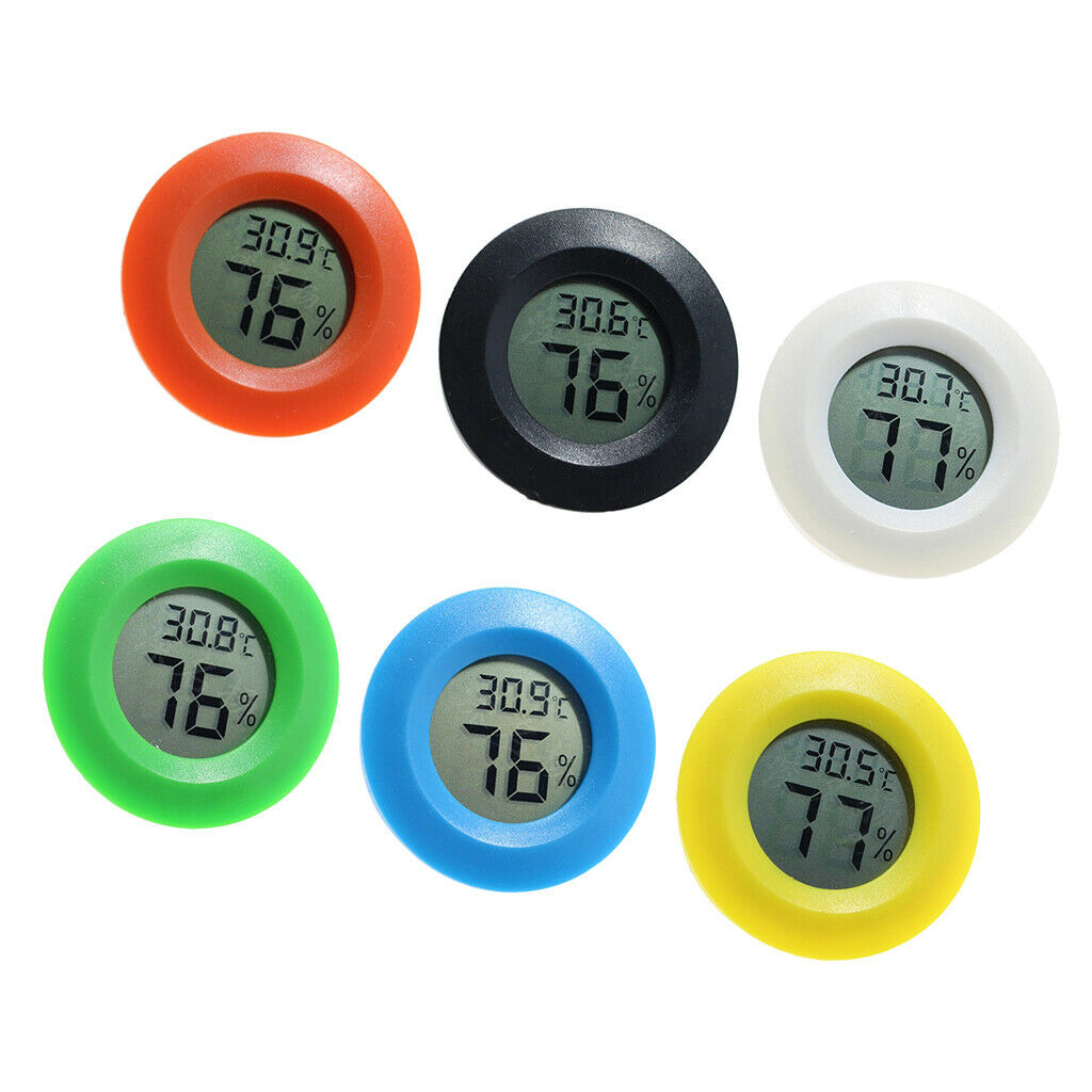 2x Round Reptile Thermometer Humidity Hygrometer Reptile Tank Supplies