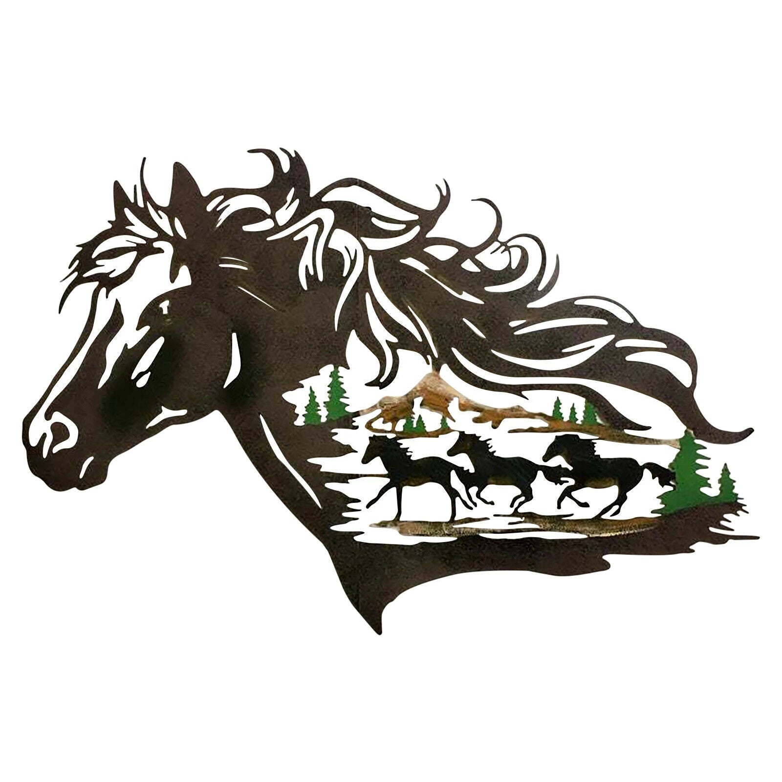Wall Art Deacorative Horse Head Silhouette Hotel Animal Sculpture Decoration