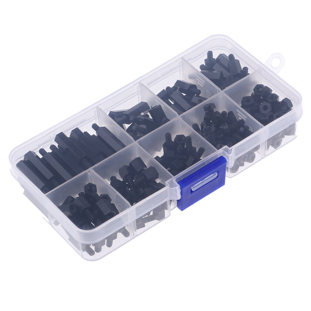 180Pcs M3 Male to Female Hex Nylon Spacer Standoffs
