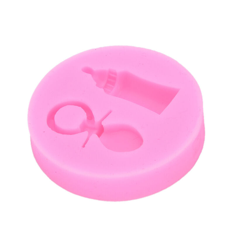 New Silicone Fondant Mould Baby Dummy Bottle Cake Mold Chocolate Baking De.l8