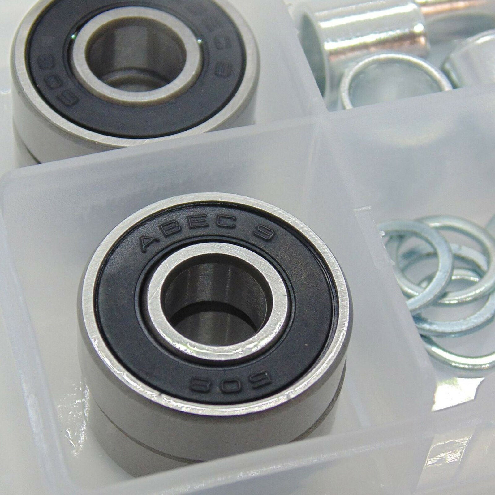 8 Pieces ABEC-9 Skateboard Bearing Replacement Premium Stable Ball Bearings