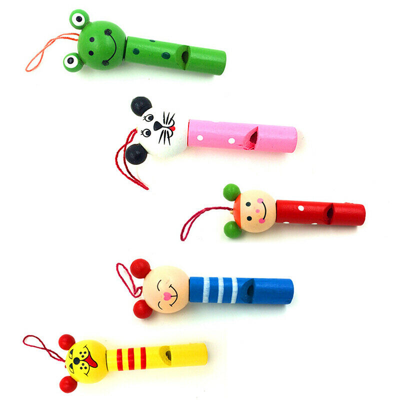 8PCS small animals mixed wooden Lip Whistles Pinata Kids Birthday party  toys WF