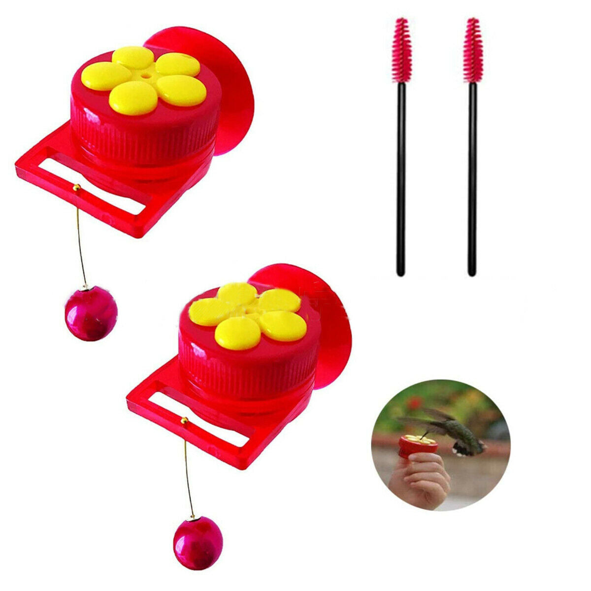 Garden Handheld Small Hummingbird Feeder for Outdoor Close Up Bird Feeding