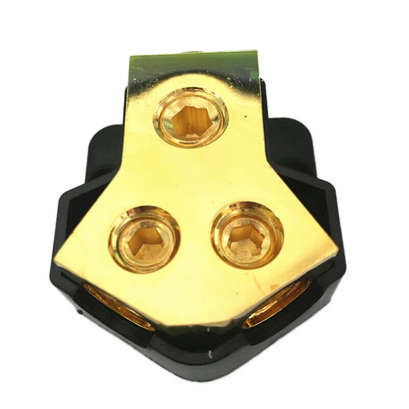 Power Ground Distribution Block Car Auto Audio Amplifier  1 in 2 Out SplitterI7