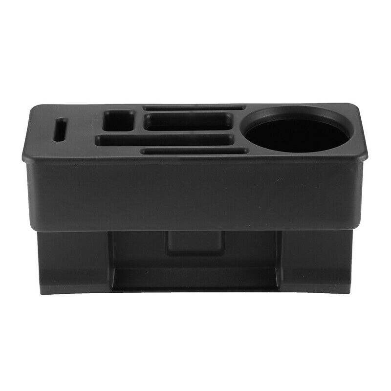 Multifunction Car Seat Crevice Storage Coin Box Organizer Phone Cup Holder Black