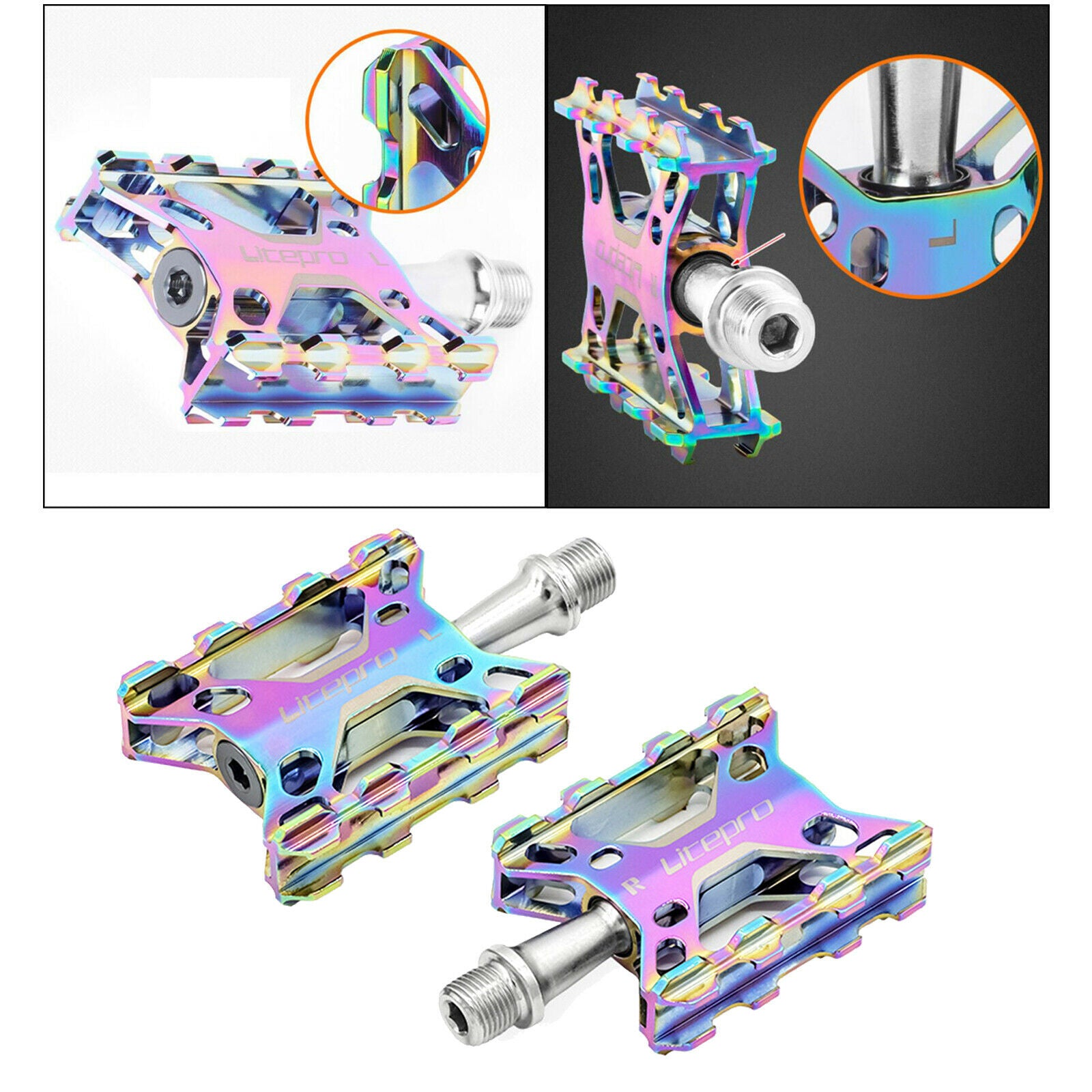 1 Pair Non-slip Kids Bike Pedals BMX Road Folding Bicycle Quick Release