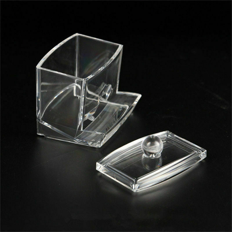 Clear Acrylic Q-tip Makeup Storage Cotton Swab Holder Box Cosmetic Organizers