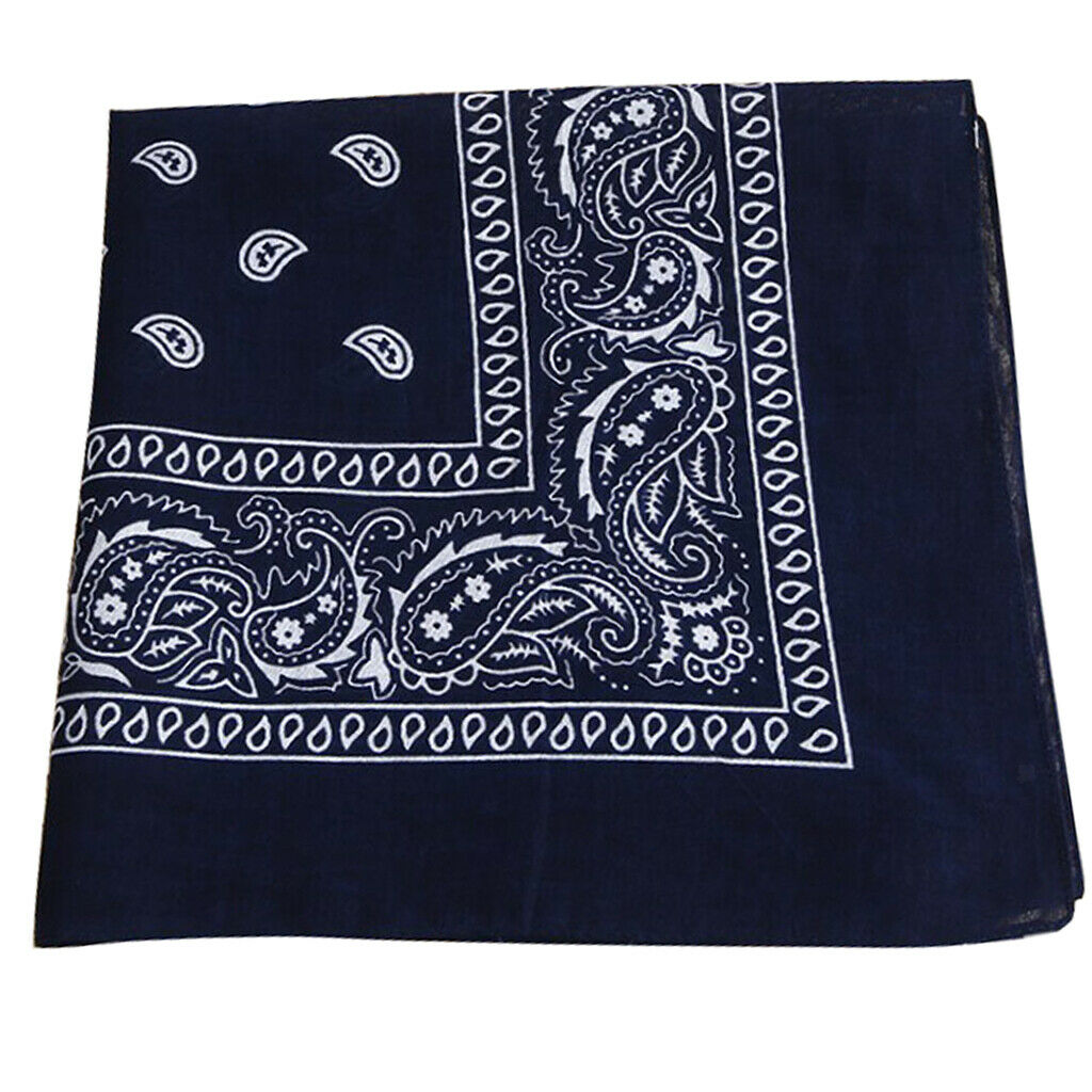 2pc Cotton Bandana Headband Double-Sided Hairarap Handkerchiefs 55x55cm