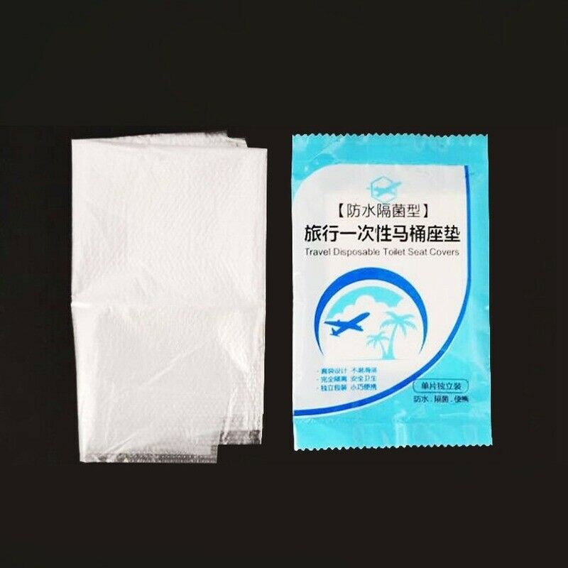 50pcs Disposable Toilet Seat Cover Protective Film Travel Bathroom Supplies New