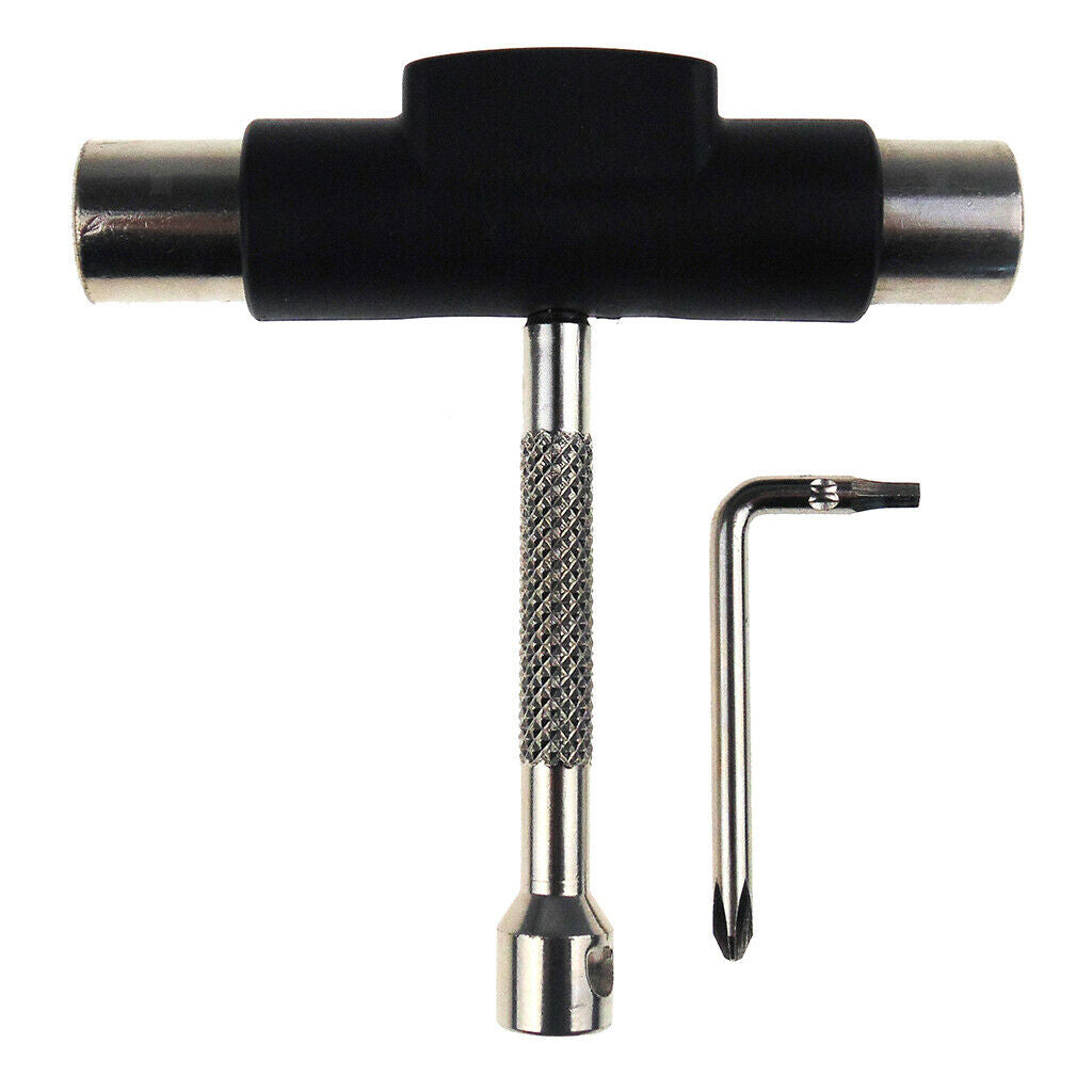 Skateboard Skates Assembly Repair Tool Wrench w/ 3/8", 1/2", 9/16" Socket