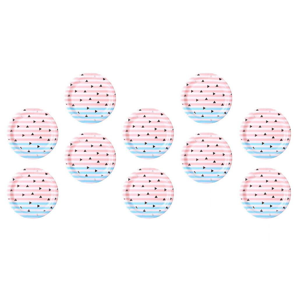 10x Disposable Paper Plates Cake Dessert Plate Wedding Kids Party Tableware