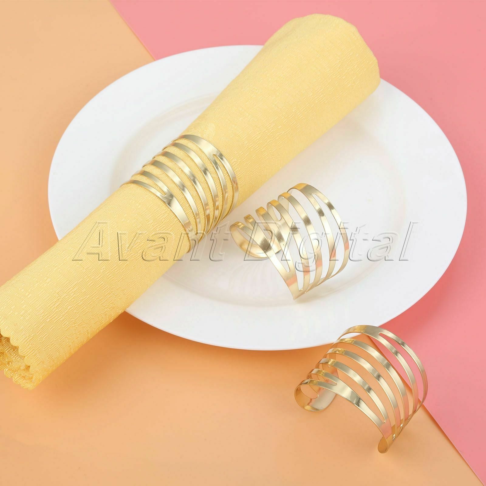 6Pcs European Style Napkin Rings Dinner Table Decor Wedding Serviette Holders
