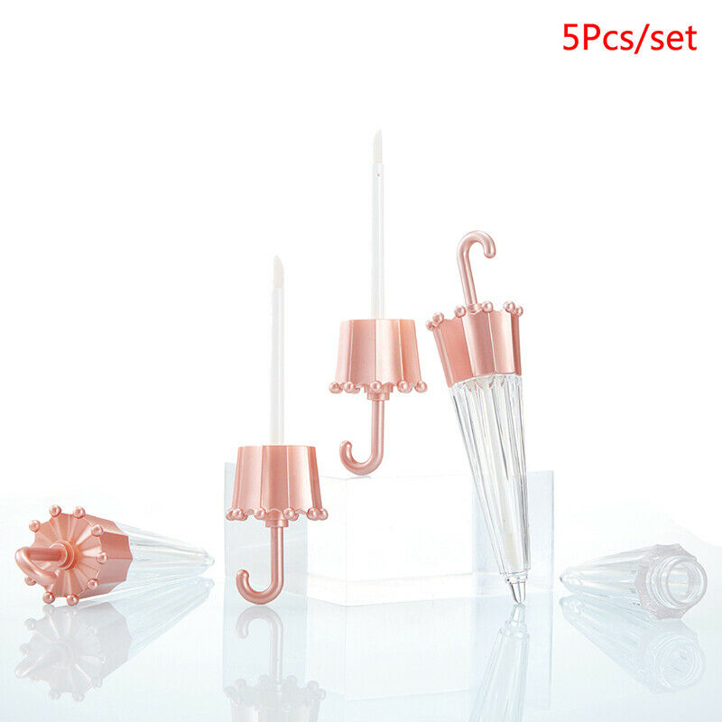 5Pcs 5.5ML Umbrella Lip Gloss Tube DIY Containers Bottle Empty Cosmetic Tuy3 FG
