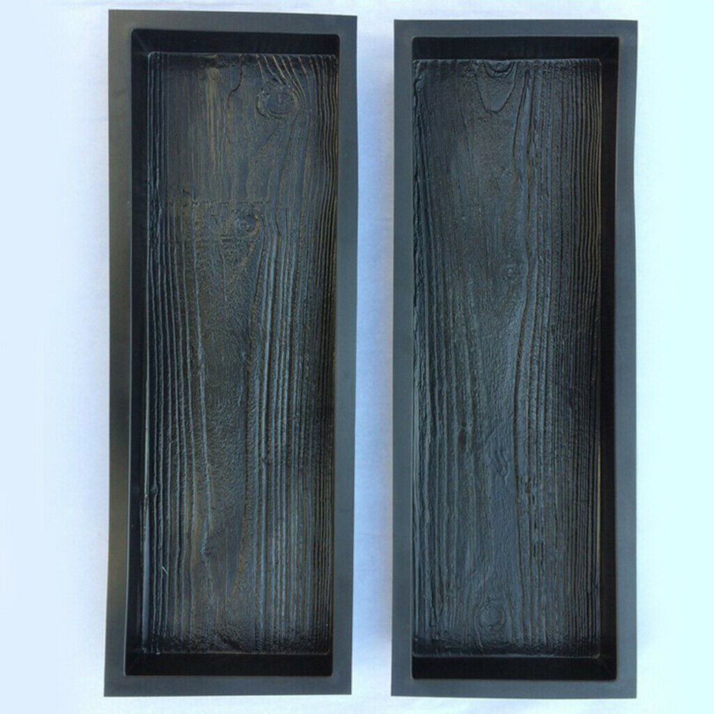 2pcs Old Wooden Boards Concrete Mould Garden Stepping Stone Path