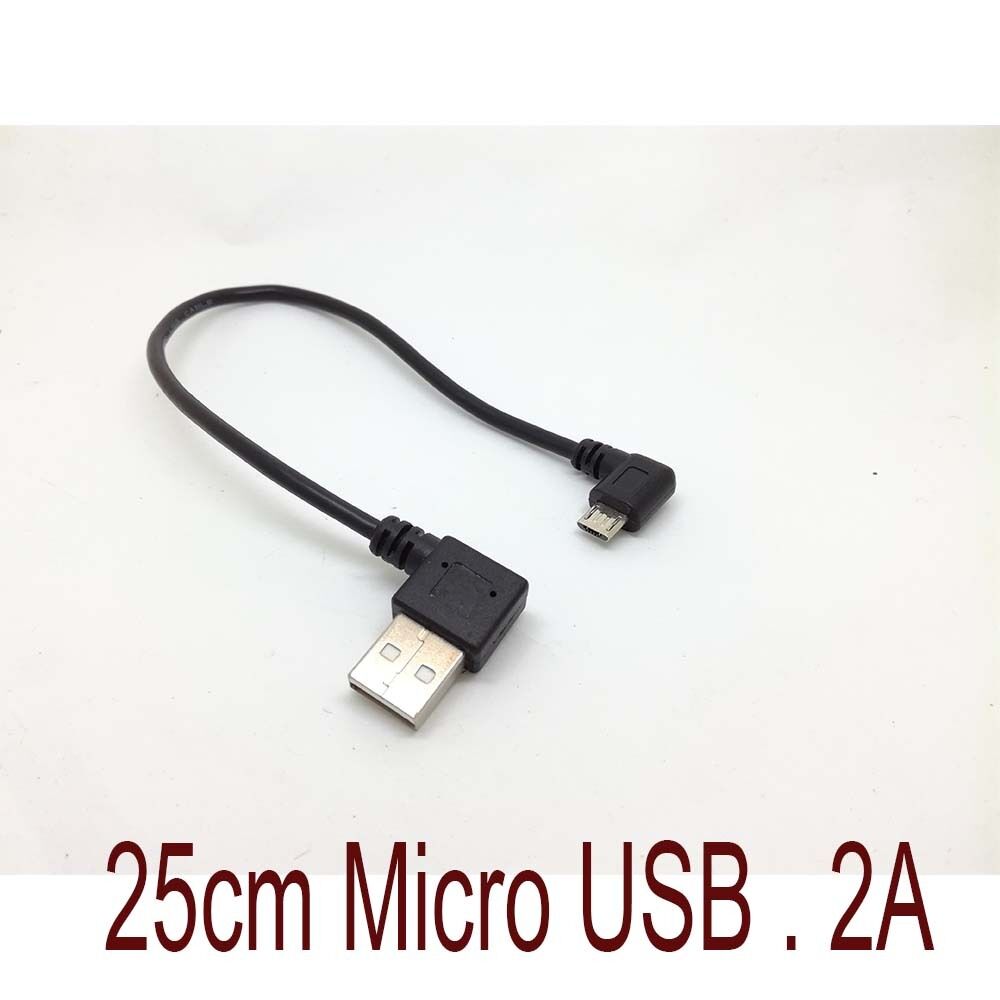 10pcs Short Right Angle 90° 2A Micro USB Quick Charger Charging Sync Data Cable