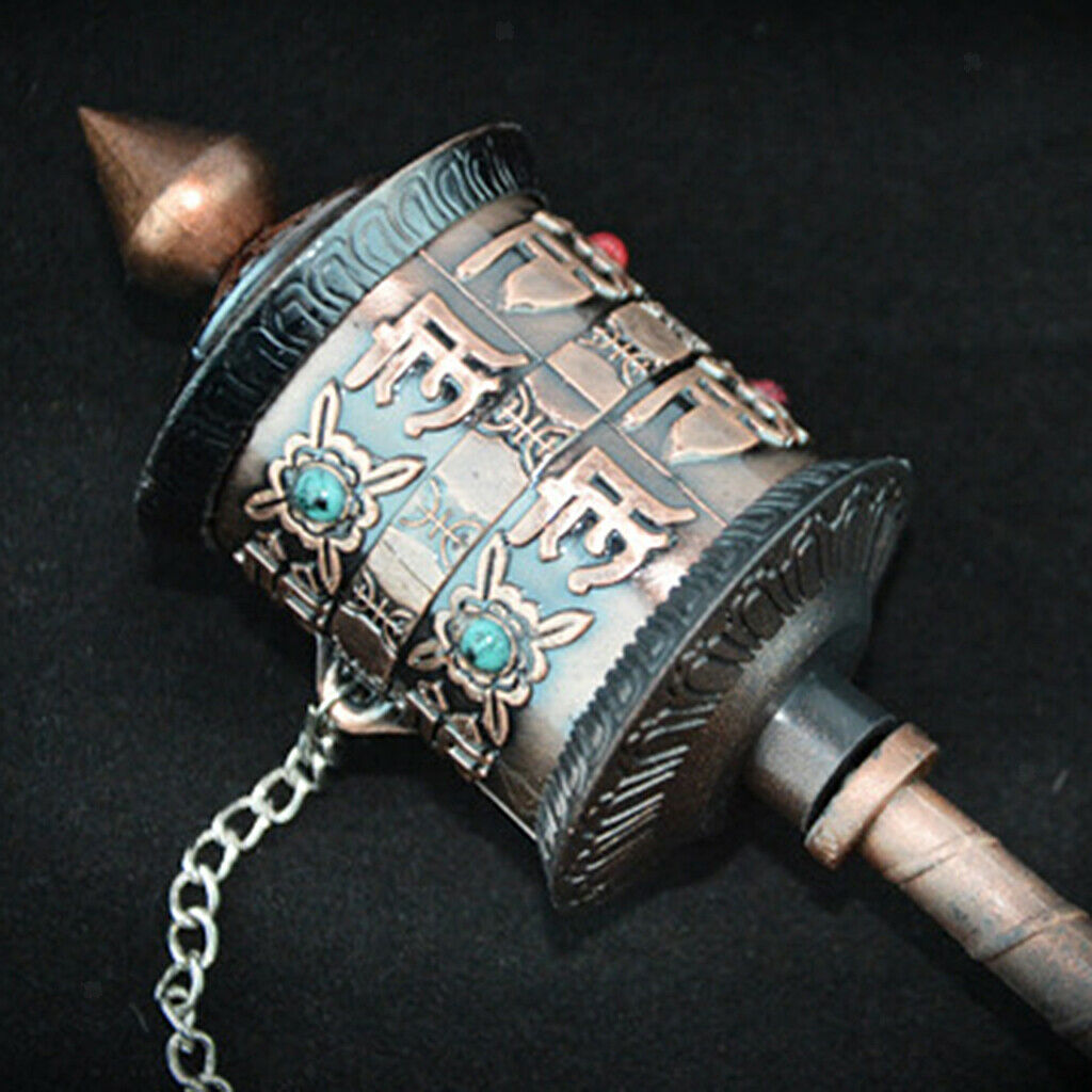 1 Piece Handcrafted Tibetan Prayer Wheel Alloy + Wood + Plastic Collectibles