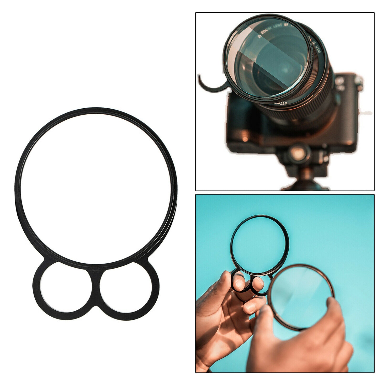 77mm special effects filter handle 2 finger ring camera SLR accessory