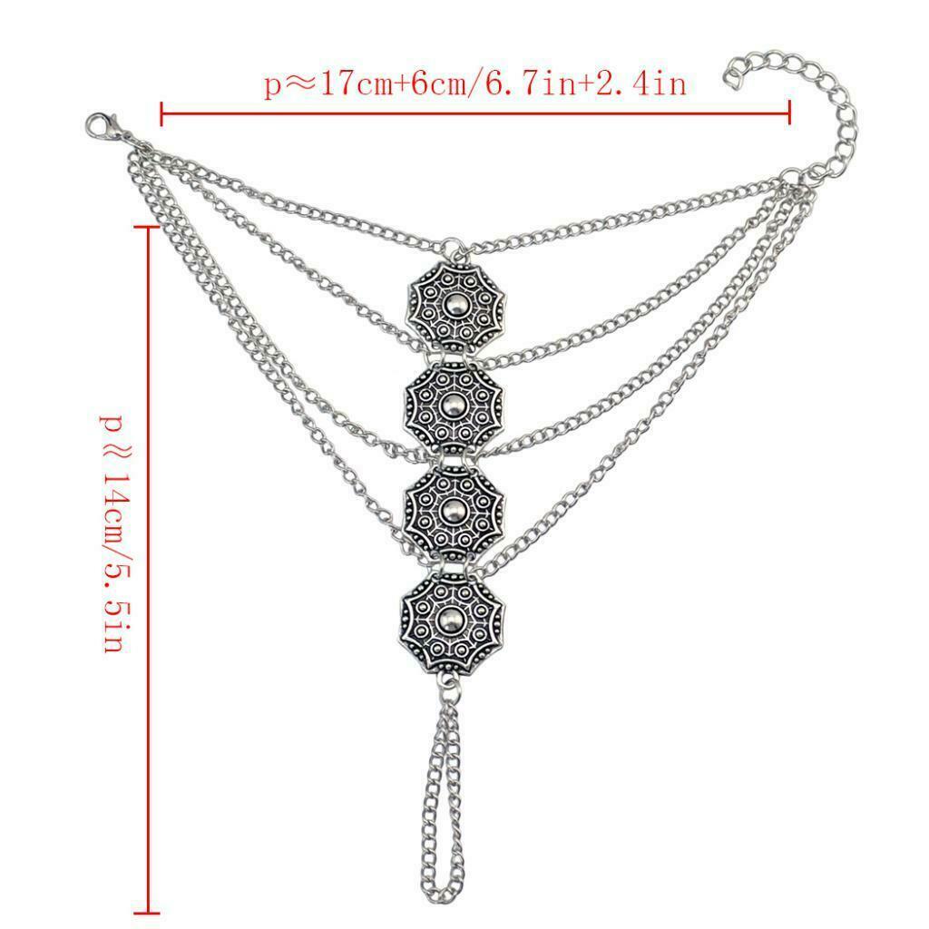Multi Chain Tassel Bracelet Bangle Slave Finger Chain Hand Harness Ornaments