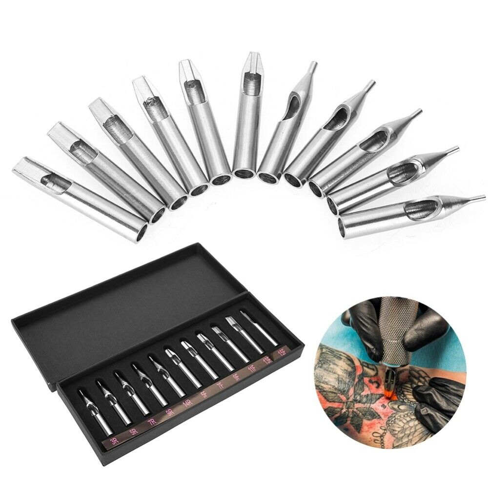 Stainless Steel Tattoo Tips for Needles Tubes Nozzle Tip Grips for Machines
