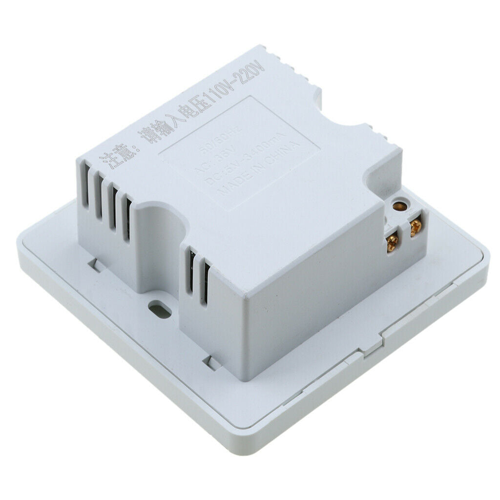 USB Wall Charger Outlet Power Socket Plate Panels Switch 3.4A 6 Port