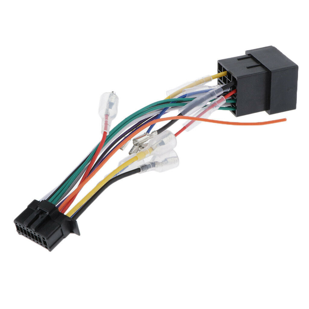 Auto Car Stereo 16Pin Radio ISO Harness Wire Plug Connector Adaptor Cable