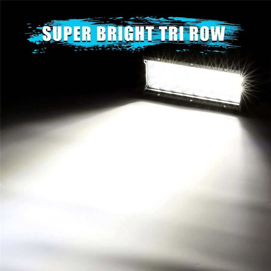 6.5" 72W Quad Row Light Bar Car Off-road Driving Fog Lamp Flood LED Work Light
