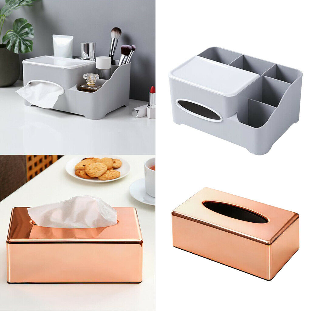 2 Pieces Rectangular Face Towel Box Napkin Cover for Home Office Decorations