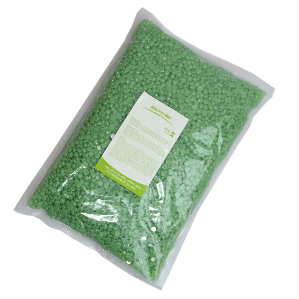 2Pcs 500g Depilatory Hot Hard Wax Beans Hair Removal with Spatulas Set