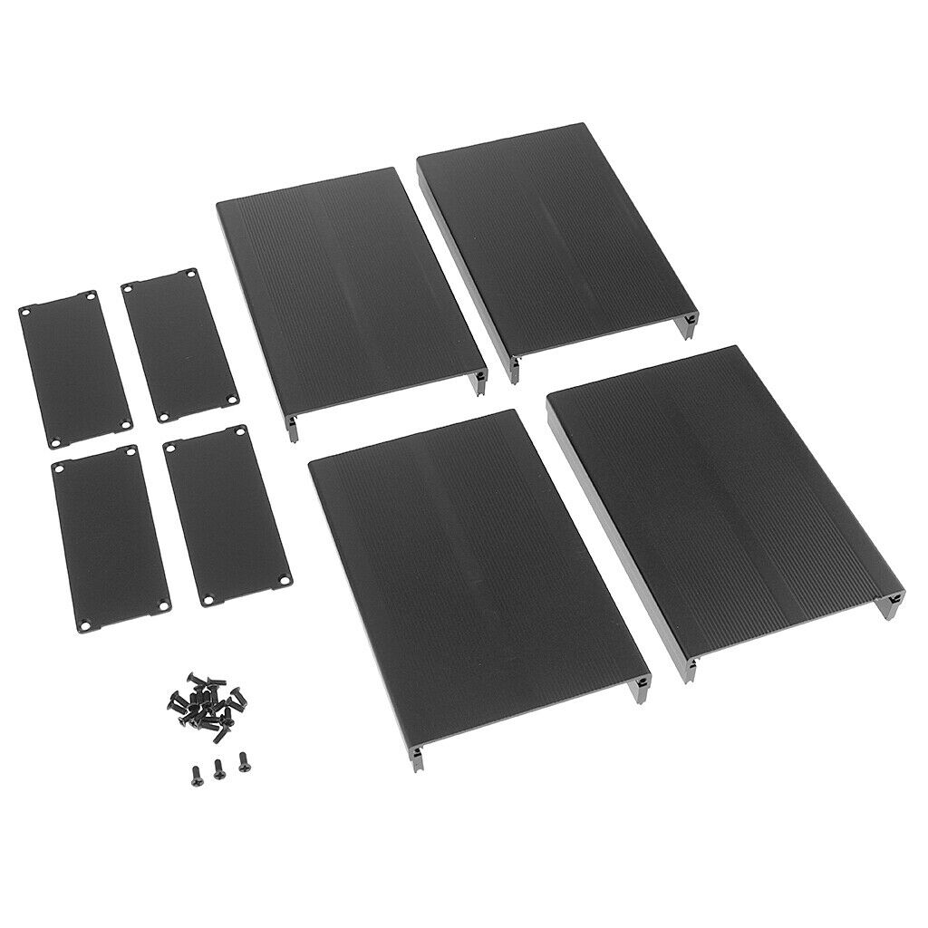 2Pcs Aluminum Enclosure PCB Cooler Box Case DIY for Projector 97x40x150mm