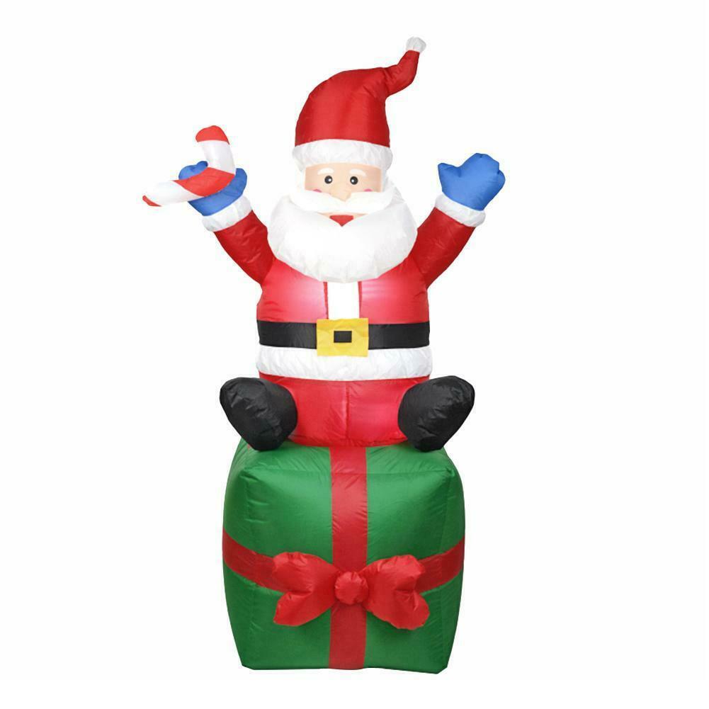 1.8m Inflatable Christmas Party Santa Claus Holiday Airblown Yard Outdoor Decor