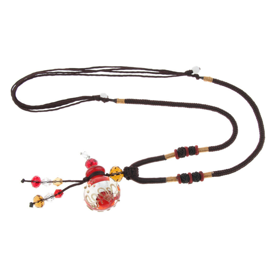Essential Oil Bottle Necklace Mini Aromathera Perfume Pendant Red
