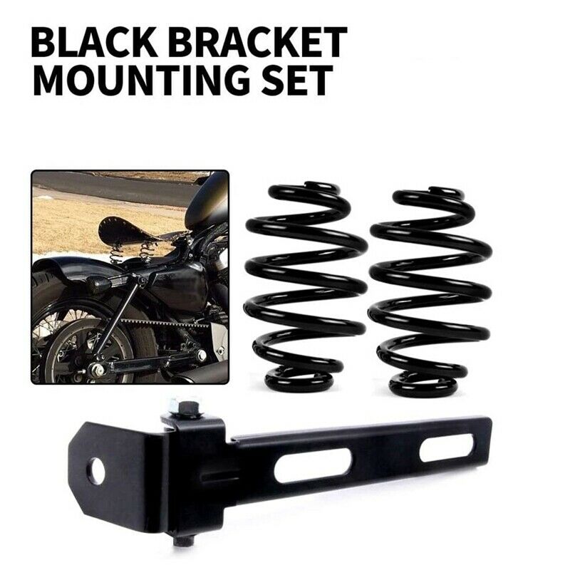 Black 3Inch Seat Sps Solo Seat Brackets for Chopper Bobber Custom Satin BarrM6Y9