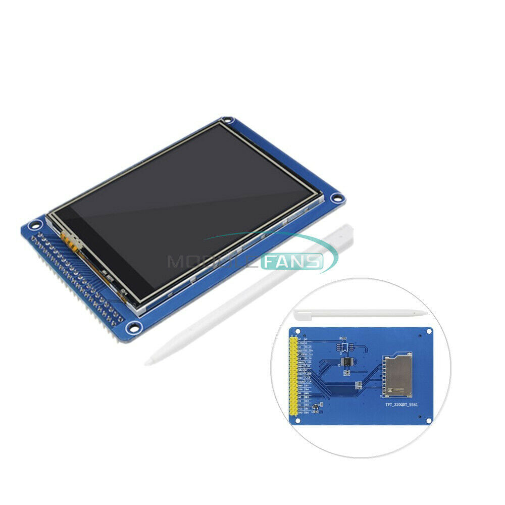 2PCS 3.2"inch TFT LCD Display Module + Touch Panel & SD Card Cage for Arduino