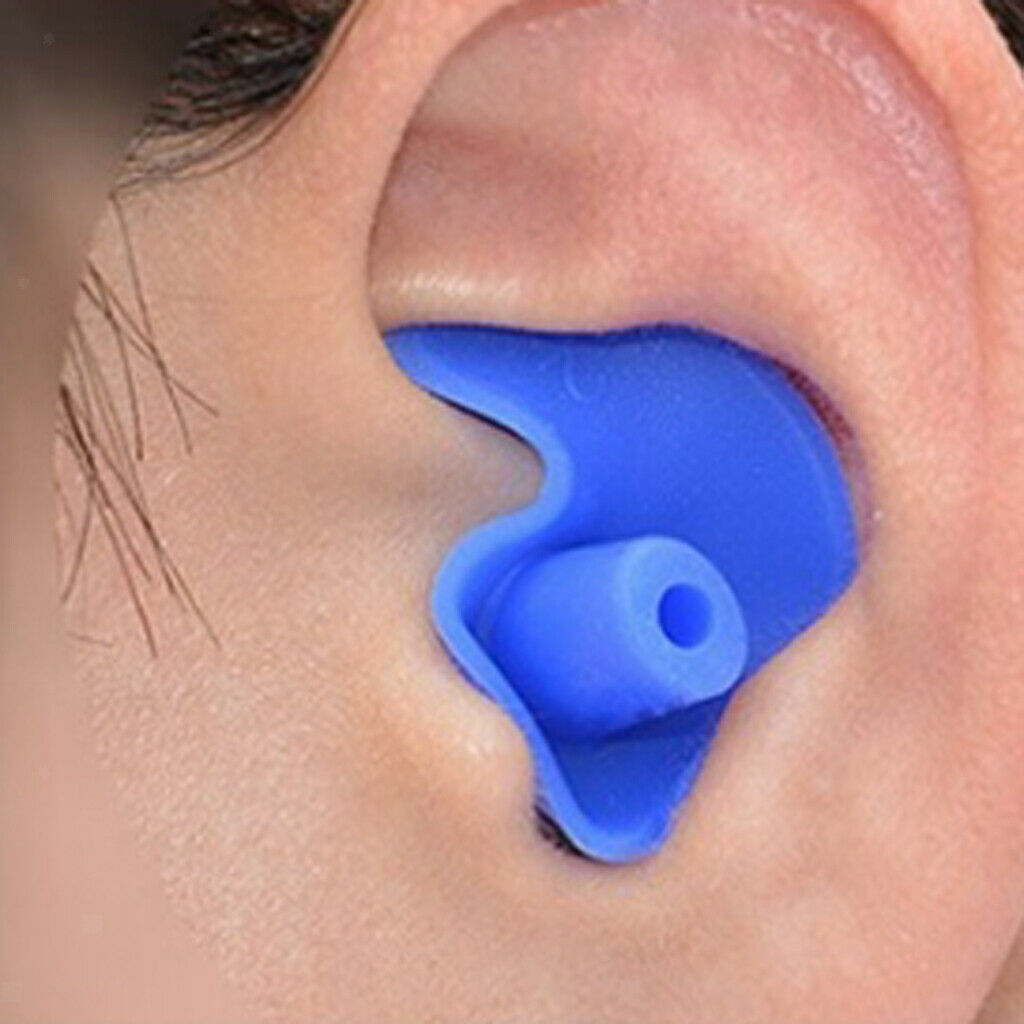 2 Pair Swimming Ear Plug Shower Earplug Sleeping Noise Reduction with Case