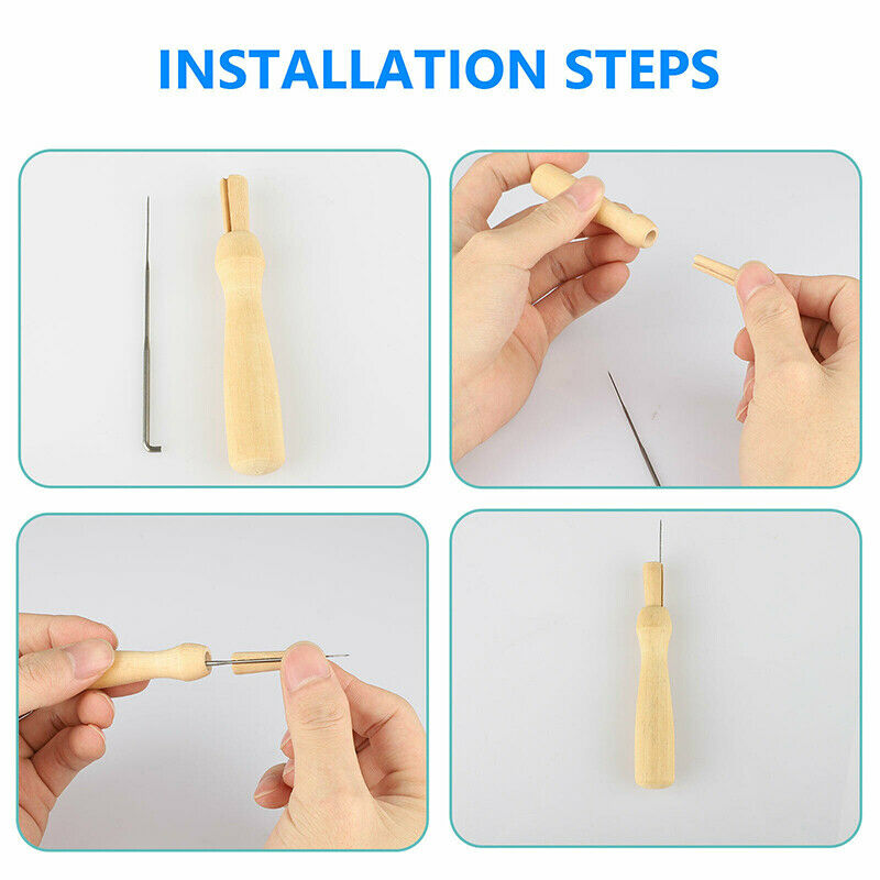 Needle Felting Starter Set Wool Felt Tools Mat DIY Hand Craft Making Suppl_DD