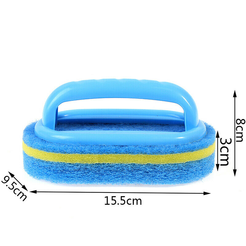 Bathroom Kitchen Glass Wall Cleaning Brush Plastic Handle Sponge Cleaning ToFCA