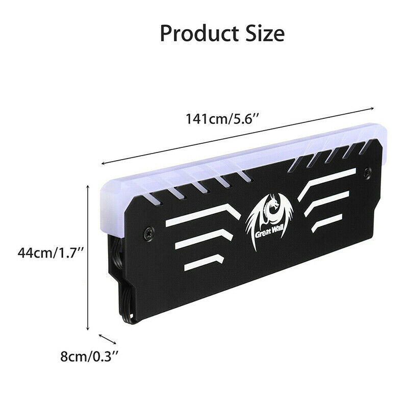 PC Memory RAM Cooler Cooling Vest Heat Sink 256 RGB Light Aluminum H_DD