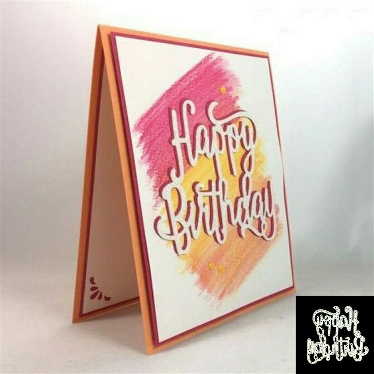 2x Happy Birthday Metal Cutting Dies Stencil DIY Scrapbooking Album Card Craft