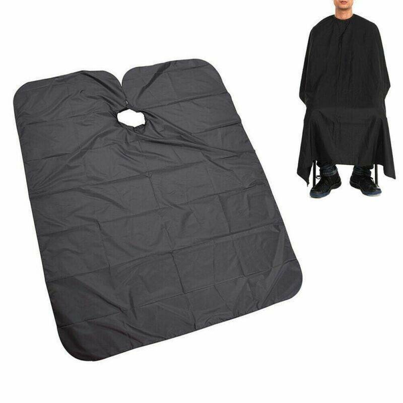 1 Size Fit All Black Barber Hair Cutting Cape Style Shampoo Spa Salon Equipment~
