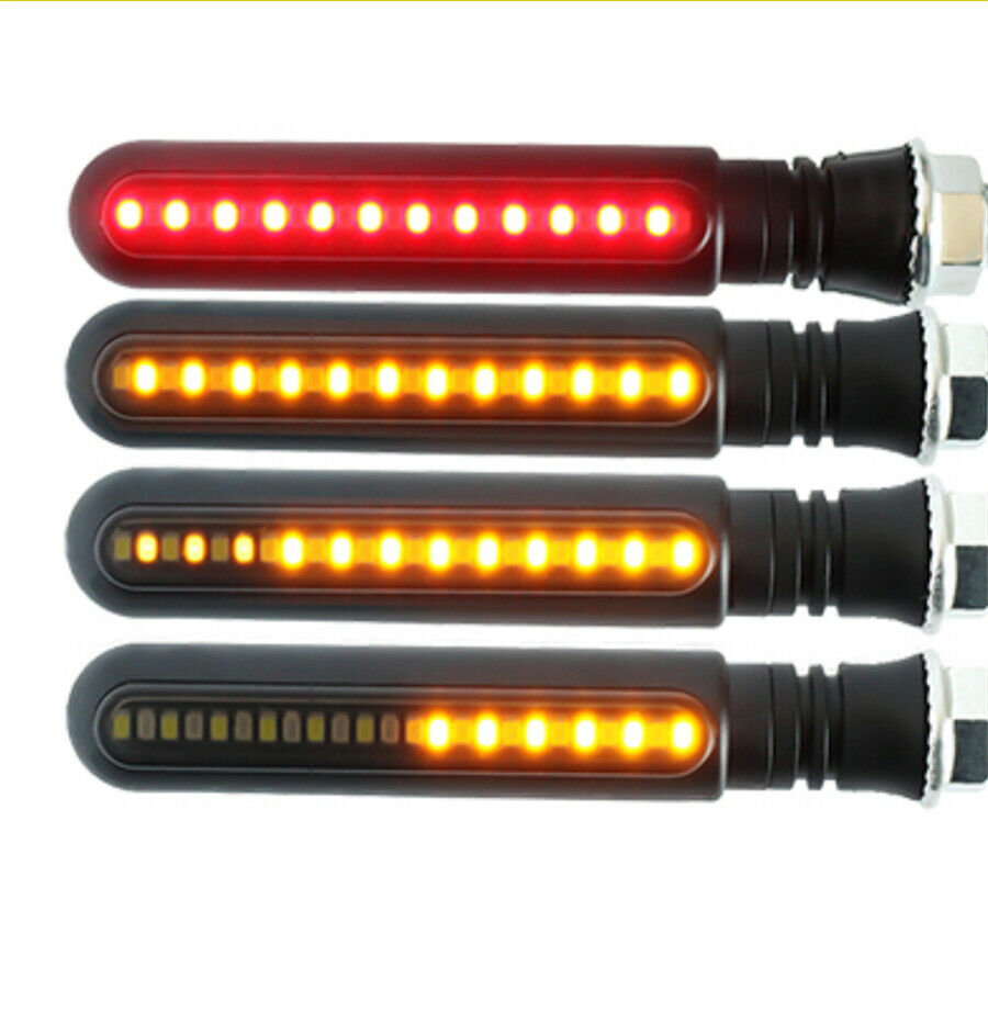 1 Pair 12V LED Brake Tailight Flasher Strobe Flowing Turn Signal Indicator Light