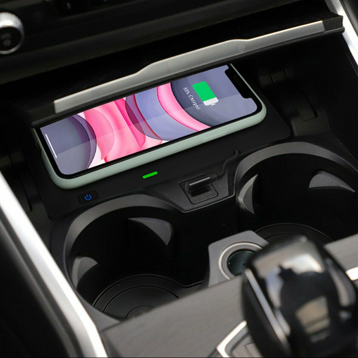 Qi Wireless Fast Charging Pad Mat Center Console for BMW 3 Series G20 2019 2020