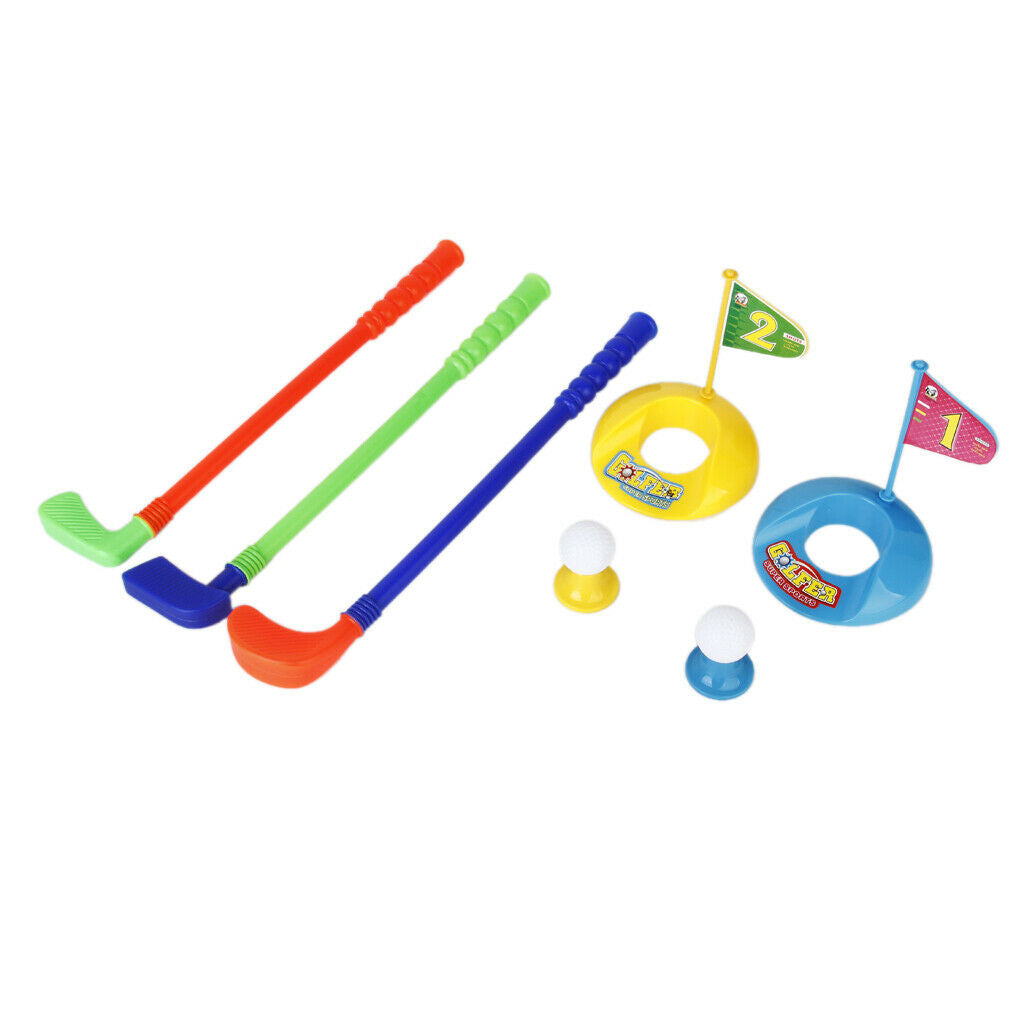 Kids Childrens Toys Plastic Golf Set Golf Clubs Balls Indoor Outdoor Garden Fun