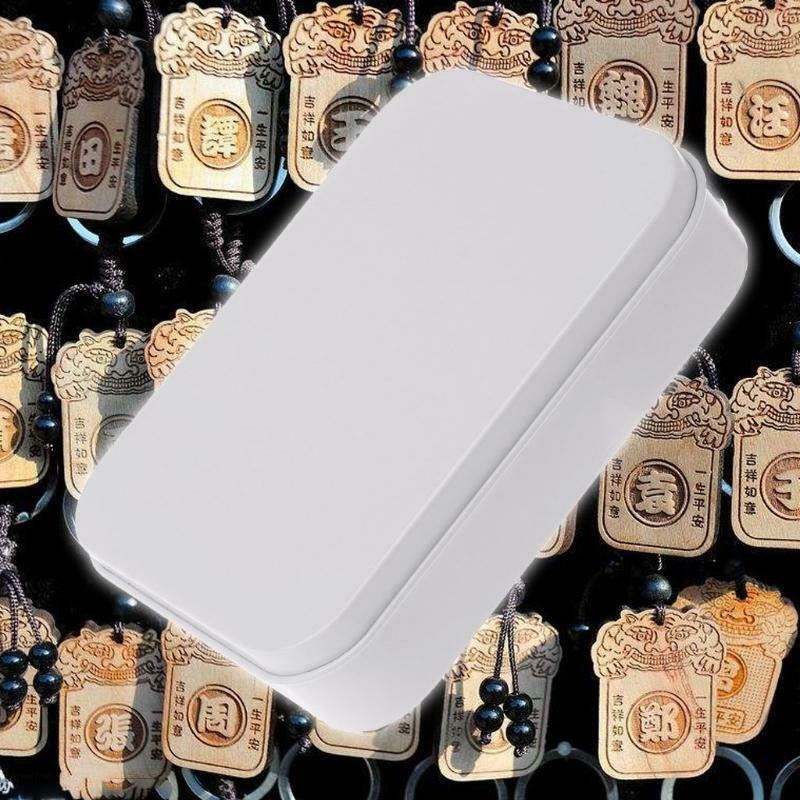 Storage Box Small Jewelry Candy Coin Key Pills Organizer Tin White Gifts Packing