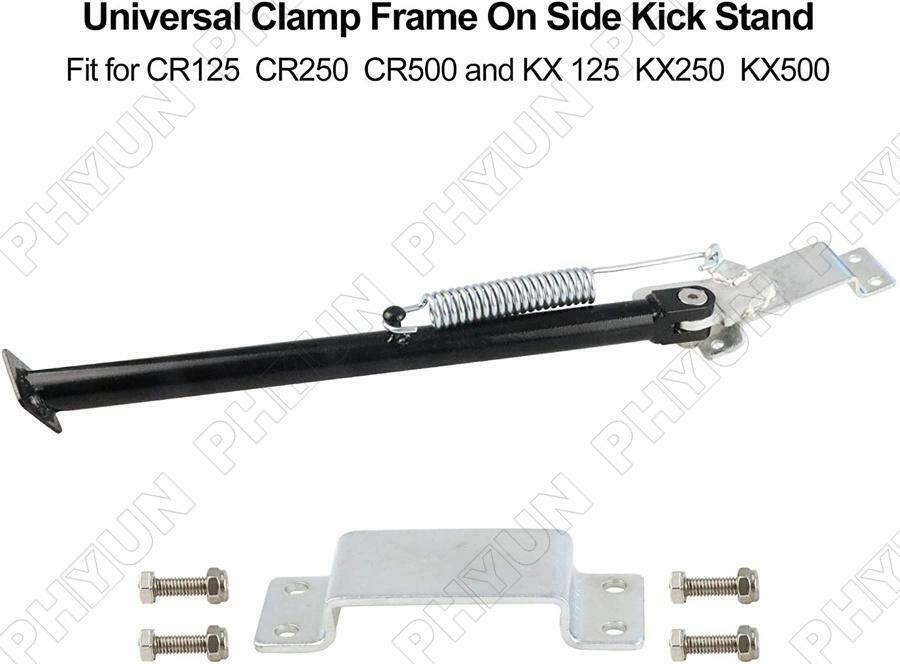 14" Universal Side Kick Stand w/ Spring For Motorcycles Off Road Bikes Dirtbike