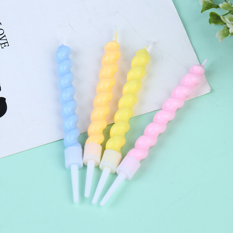 6pcs/set Creative Spiral Candle Cake Candle Baking Props Party Decorati.l8