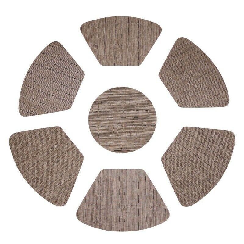 Round Placemats for Round Table Wedge Kitchen Place Mats with 1 Round Piece HeQ9