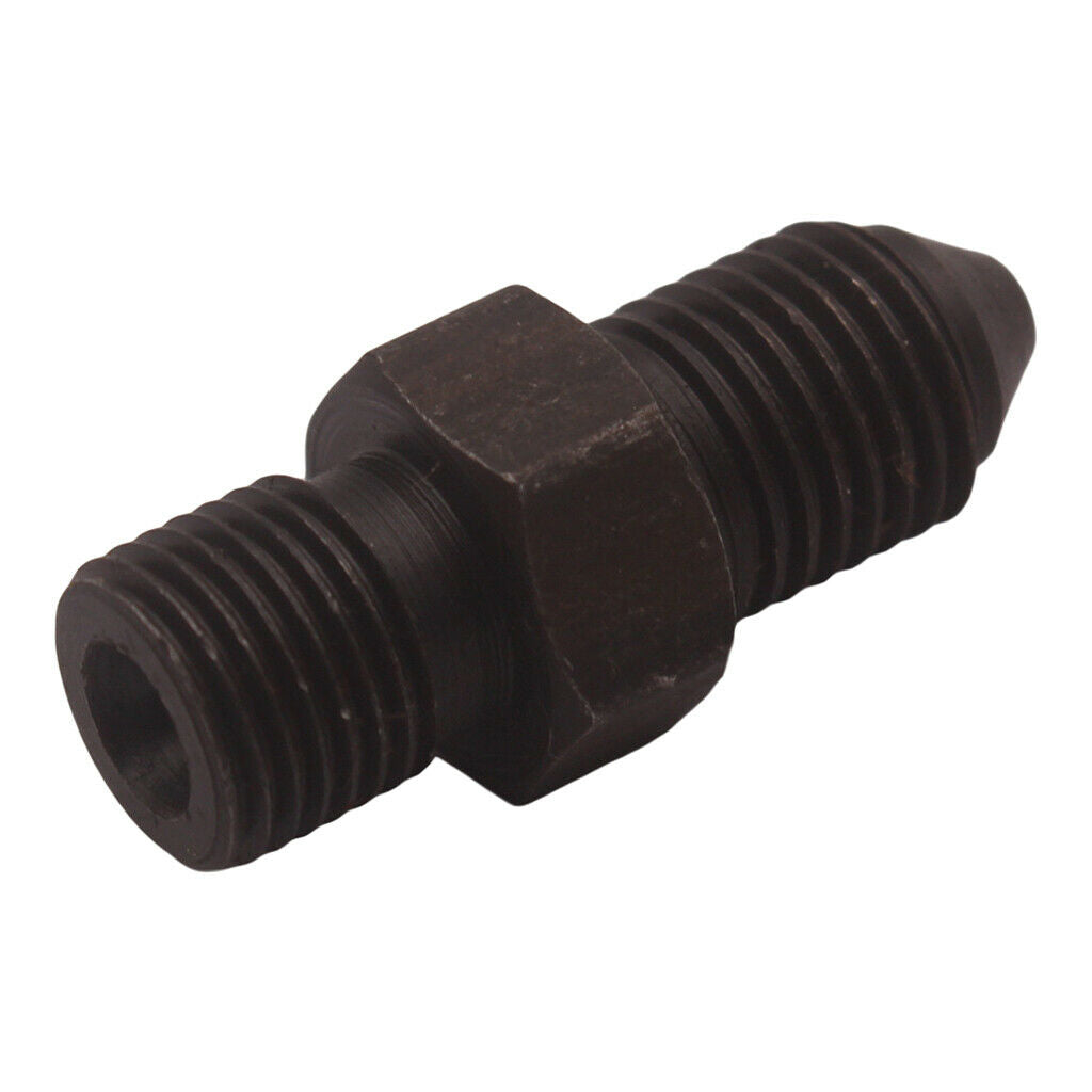4AN Male to 7/16-24in Male Inverted Flare Steel Fittings, Anodise Black