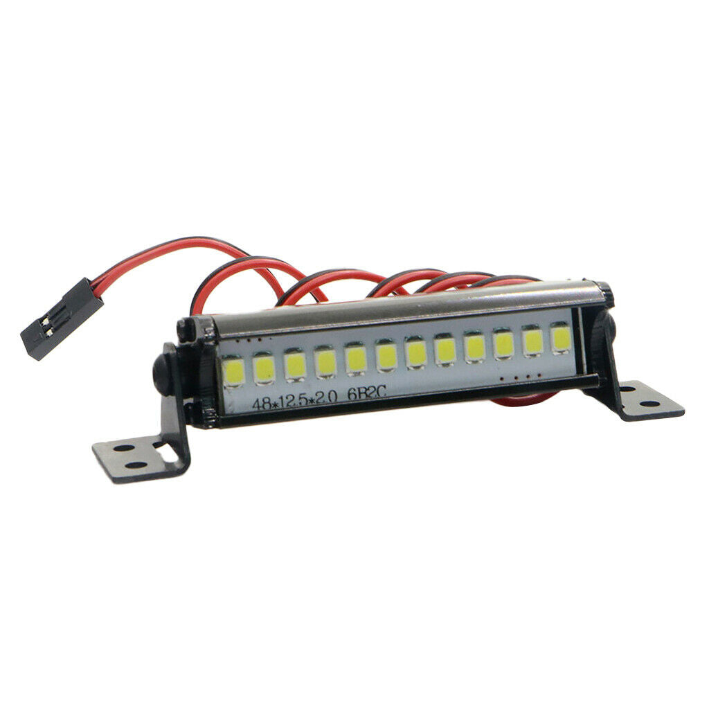 RC Car Lights Bar, 54mm 12 LED Lamp Modes RC Roof Lamp for SCX10 TRX4 D90 90048