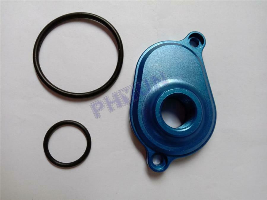 Blue Car Aluminum Oil Cooler Back Flush Adapter & Oring For Ford 6.0L 2003-2007