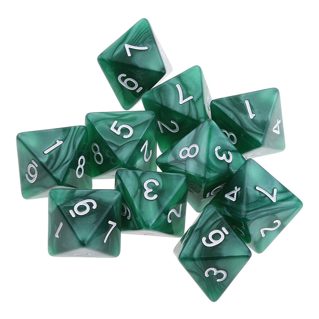 20pcs Acrylic 8-Sided Dices D8 Polyhedral Dies for D&D RPG Party Board Games
